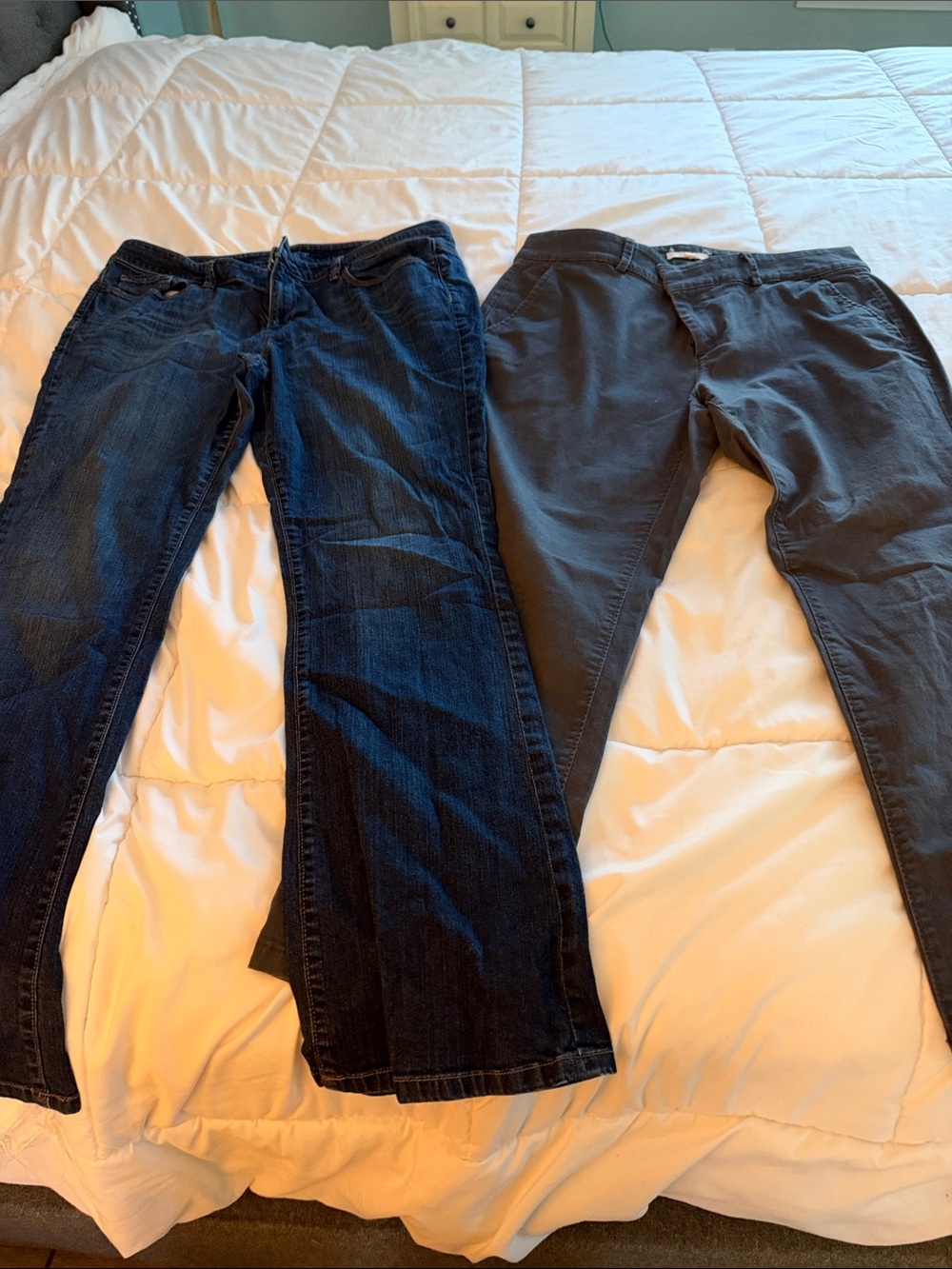 Loft size 14 jeans and grey chinos